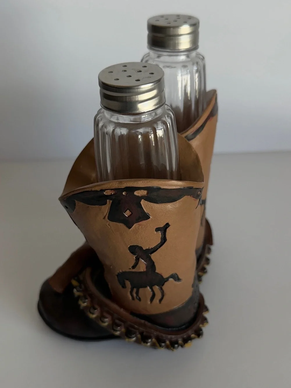 Unique Western Cowboy Boot Salt/Pepper Shaker. By DWK